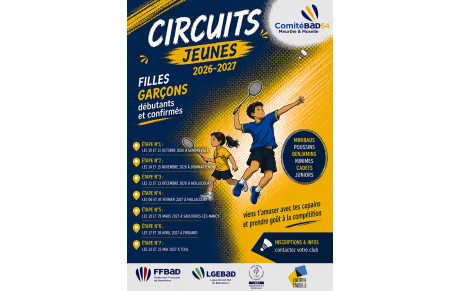 Annonce des circuits jeunes 2026-27